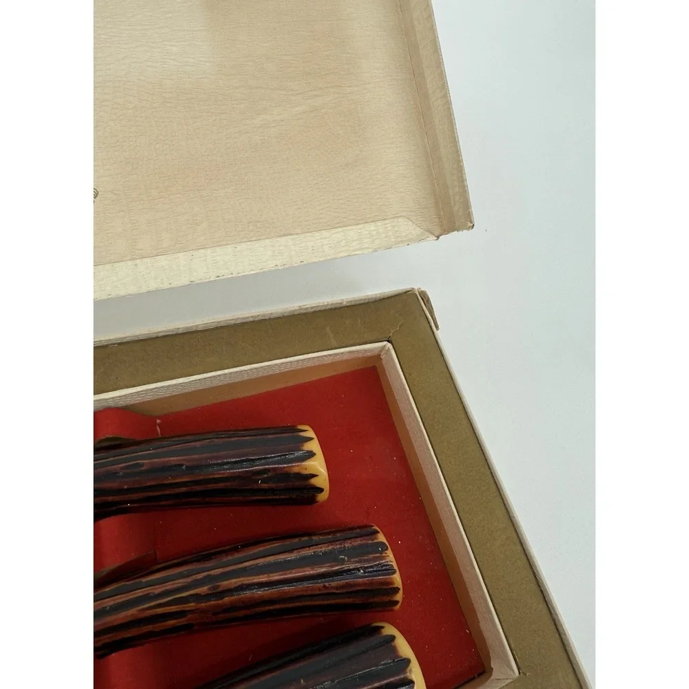 Vtg Regent Sheffield 3 Pc Carving Set Bakelite Handles Stainless Blades England